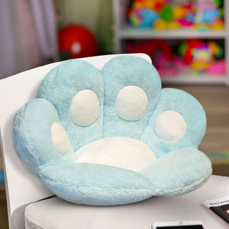 Anyseat Seat Cushion 2PC 70cm Mint Blue Paw Shape Warm Lazy Sofa Decorative Pillow Backseat Plush Mat Home Decor