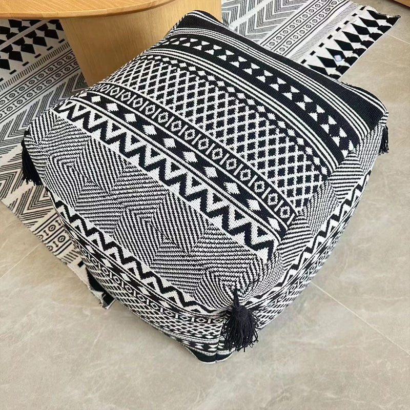 Anyhouz 2PC 42cm Black Premium Polyester Fiber Cushion with EPP Particle Insert Home Decor