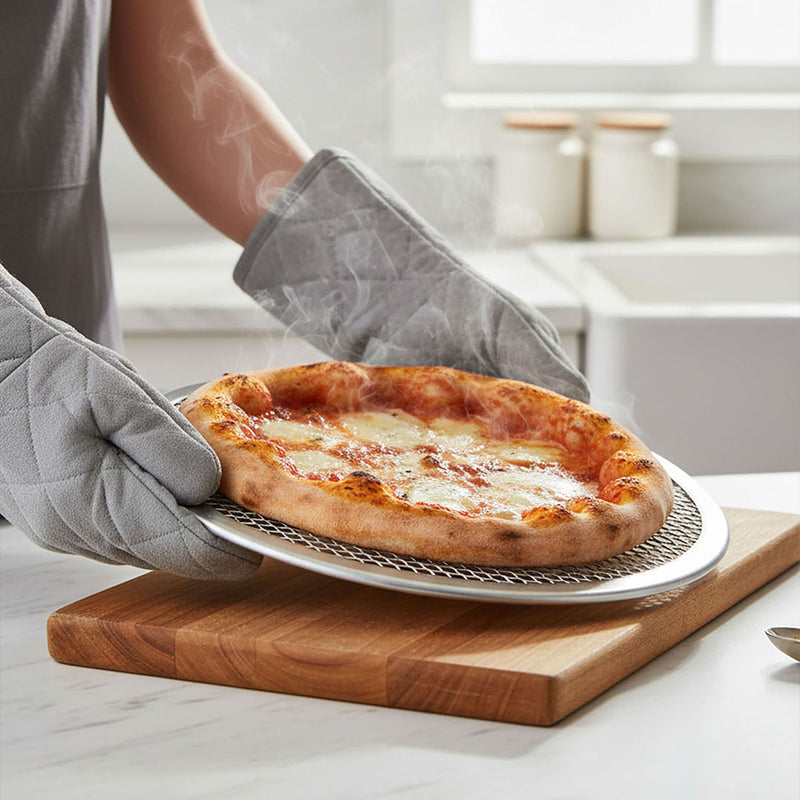 Anygleam 8-Inch Pizza Screen Aluminum Round Non-Stick Baking Mesh for Crispy Pizza