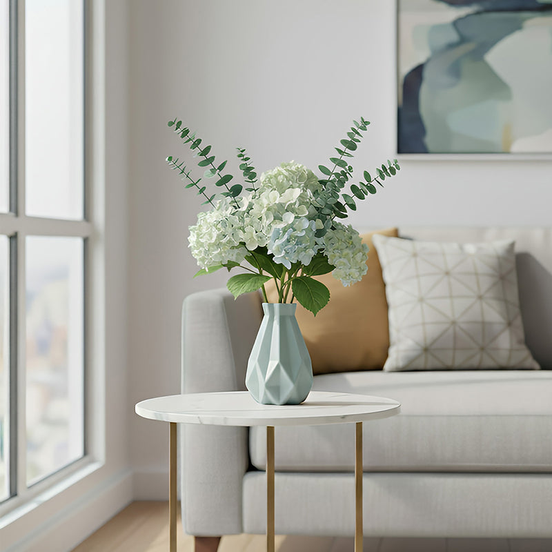 ANYDECO Flower Vase Light Green Medium Geometric Style Nordic Pot Home Decor
