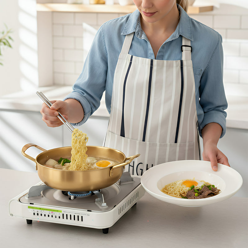 Anygleam Stock Pot Rainbow no.3-S Stainless Steel HotPot Without Lid Single-Layer Cooking Soup Noodle Sea Food Home Kitchen Restaurant Tools