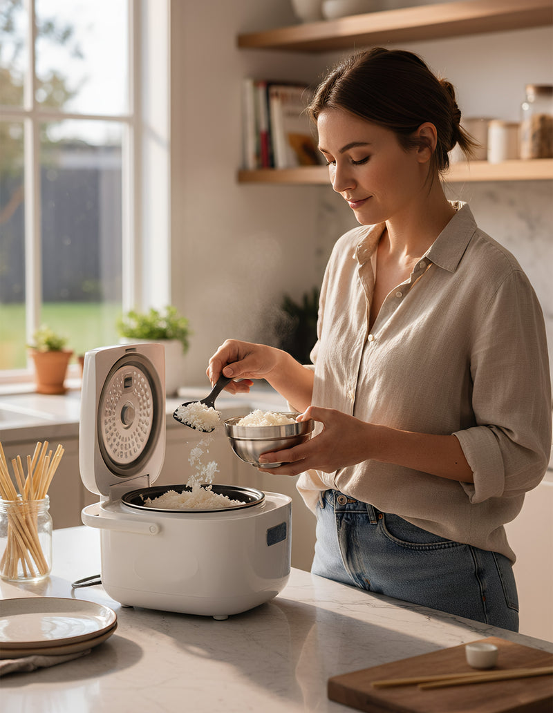 Anygleam Silver Rice Bowls – 5Pcs Big Stainless Steel, Single-Layer Anti-Scalding Cooking Utensils