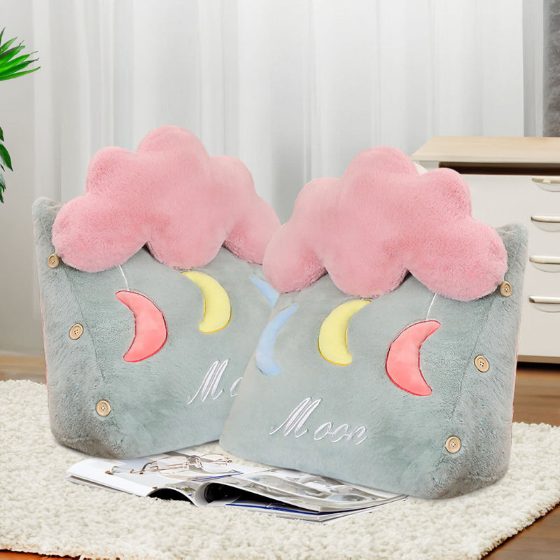 Anyseat Seat Cushion Green Cute Moon Cloud Soft Leaning Lumbar Wedge Pillow Bedside Plush Home Decor