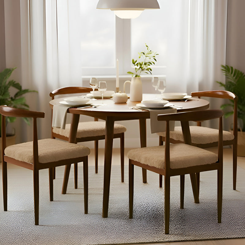 Anyseat Beige Fur Stretch Chair Cover – Washable, Removable Dining & Kitchen Seat Protector