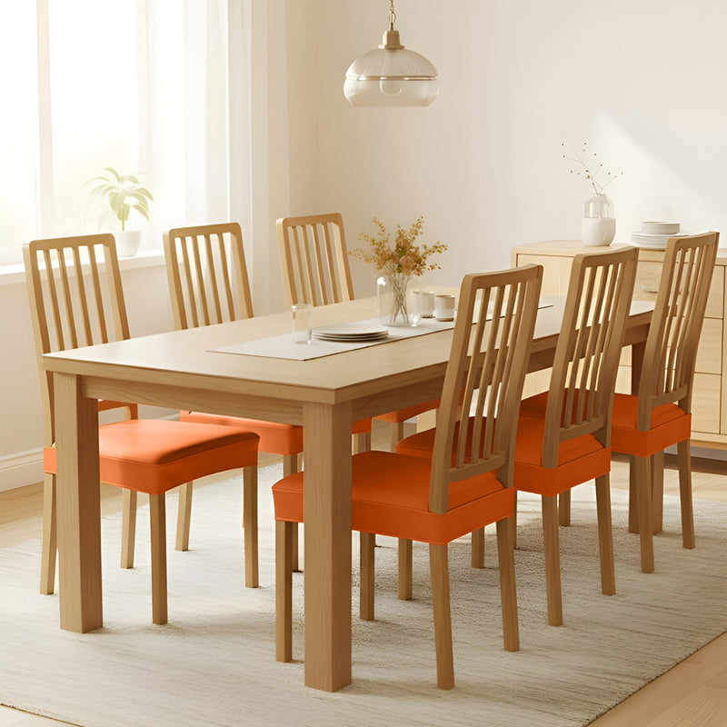 Anyseat Orange PU Leather Chair Cover – Slipcover for Dining, Kitchen, Hotel, Banquet & Living Room Chairs
