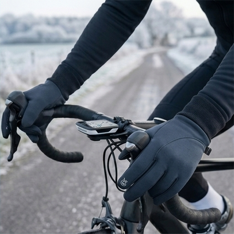 Gray Thermal Touchscreen Gloves – Anti‑Slip Winter Sports Gloves for Men & Women