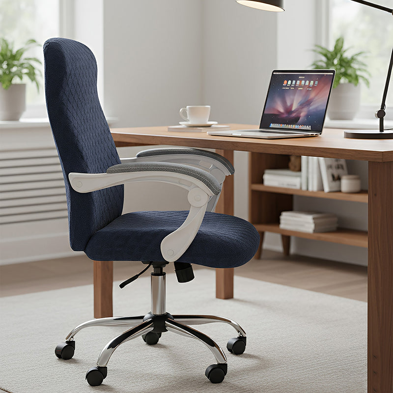 Anyseat Navy Office Chair Cover – Waterproof Stretchable Spandex Jacquard Slipcover, Anti‑Dirt Protection