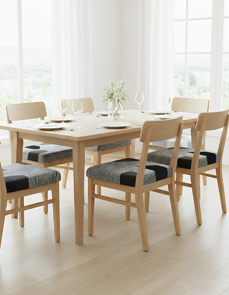 Anyseat Dark Gray Black Pattern Print Chair Cover – Stretch Washable Removable Seat Cover for Dining & Kitchen
