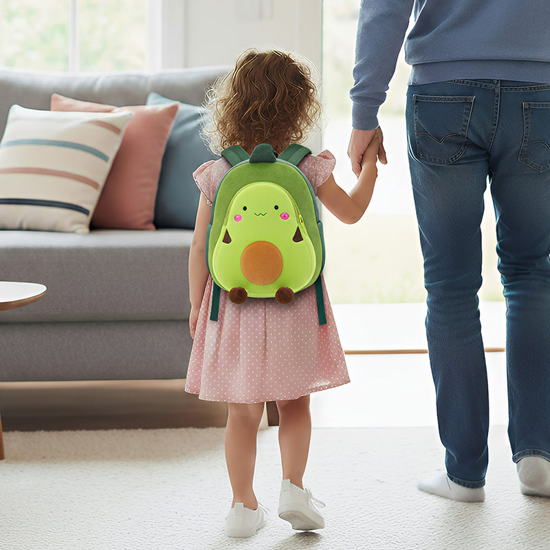 Anypack 3D Yellow Avocado  Kids School Backpack Cute Cartoon Animal Style Children Toddler Plush Bag Perfect Accessories For Boys and Girls
