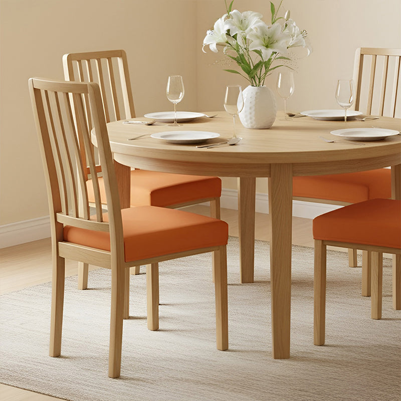 Anyseat Plain Orange Stretch Chair Cover – Washable, Removable Dining & Kitchen Seat Protector