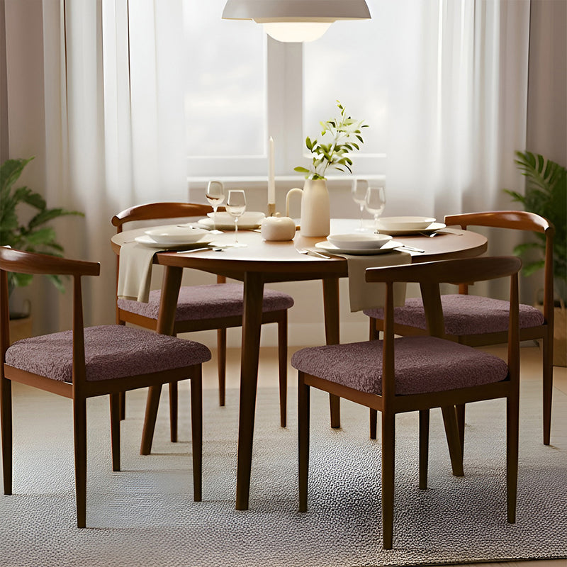 Anyseat Brown Fur Stretch Chair Cover – Washable, Removable Dining & Kitchen Seat Protector