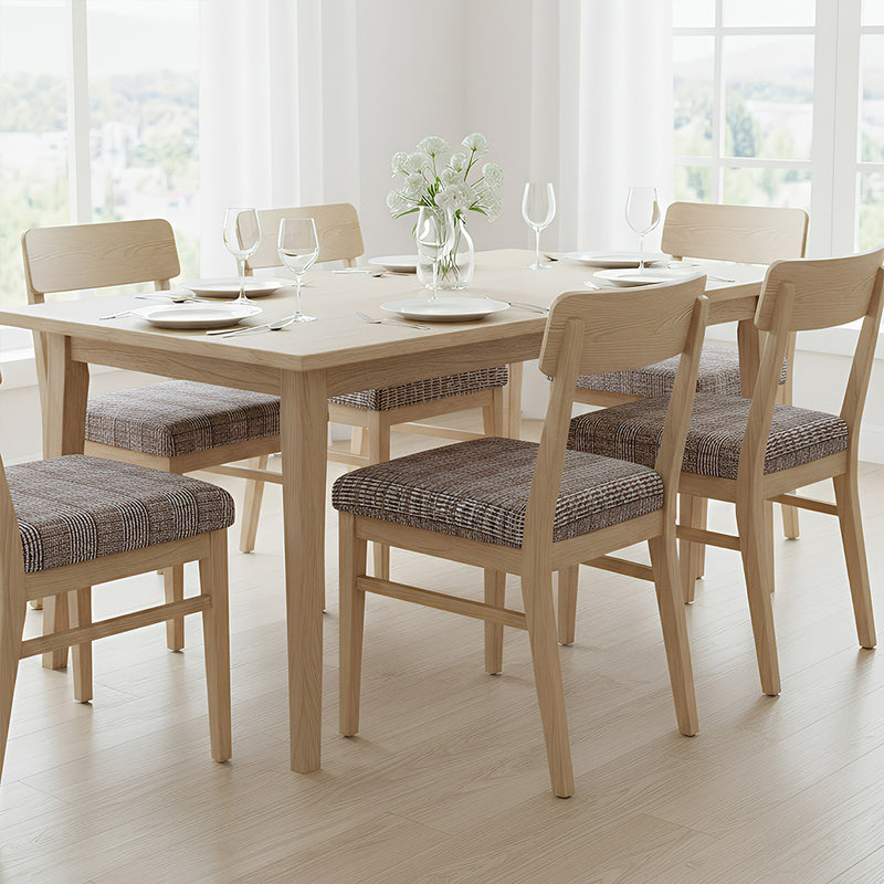 Anyseat Dark Brown Wavey and Straight Line Print Chair Cover – Stretch Washable Removable Seat Cover for Dining & Kitchen