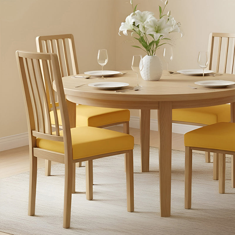 Anyseat Plain Yellow Stretch Chair Cover – Washable, Removable Dining & Kitchen Seat Protector