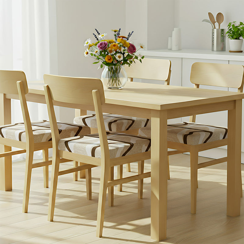 Anyseat Brown White and Beige Print Chair Cover – Stretch Washable Removable Seat Cover for Dining & Kitchen