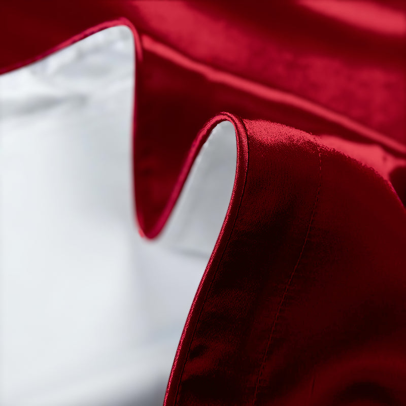 ANYHOUZ Wine Red Pure Silk Pillowcase 50x75cm Luxury Bedding