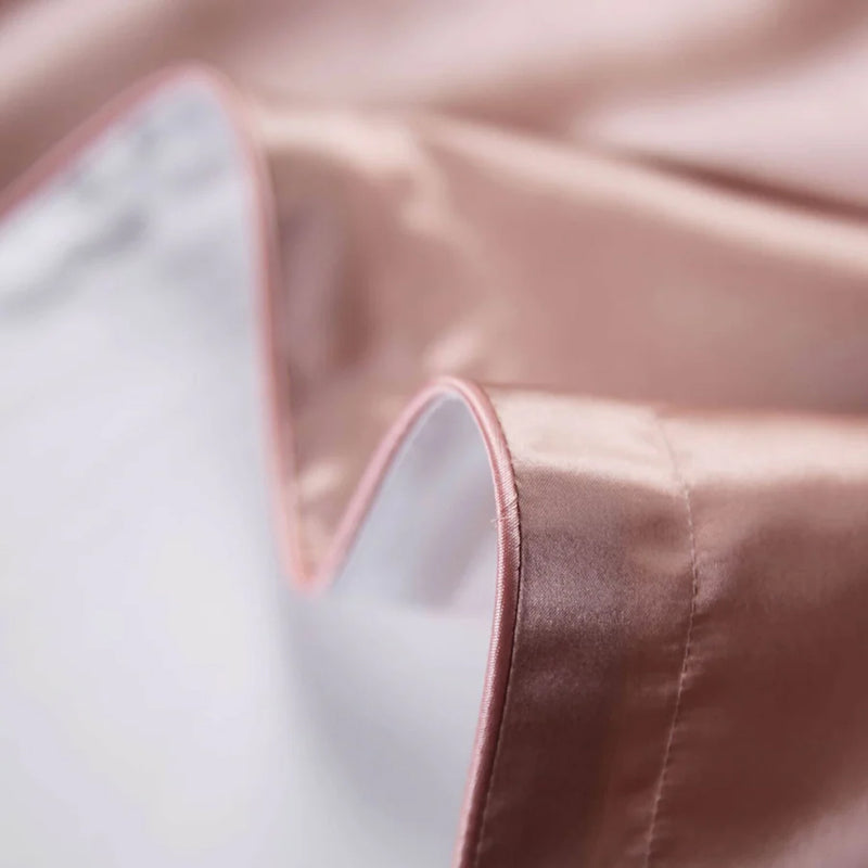 ANYHOUZ Pillowcase 51x66cm Pink Pure Real Silk For Comfortable And Relaxing Home Bed