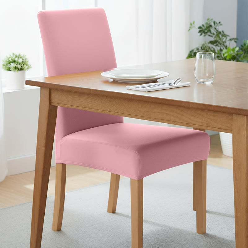 Anyseat Pink Velvet Dining Chair Cover – Plush Stretchable Slipcover for Kitchen & Dining Room Chairs