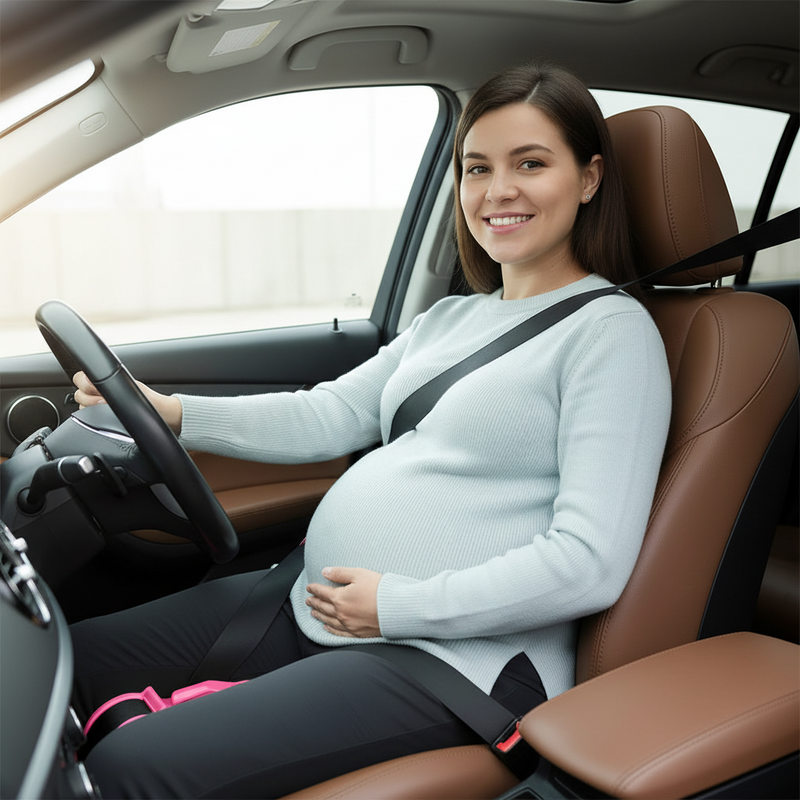 Anyseat Pregnant Car Seat Belt Pink for Comfort and Safety Maternity Moms Belly Protection