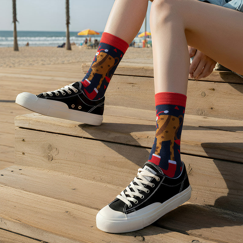 Anyfootwear 3 Pairs Women’s Symbolic Holiday Cotton Socks Funny Gift Party