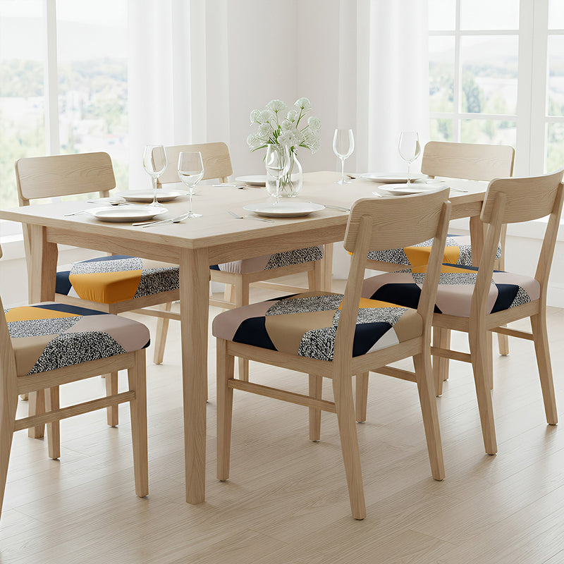 Anyseat Chair Cover Multicolor Diagonal Print Stretch Seat Cover for Home Dinning Kitchen Washable Removable