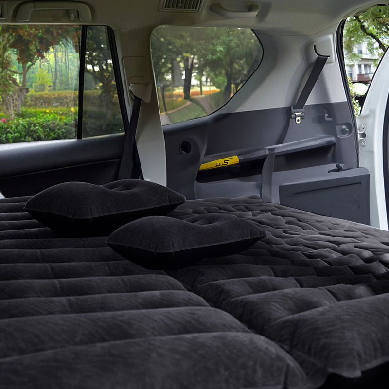 Anypack 2X Black Inflatable Car Boot Mattress Portable Camping Air Bed Travel Sleeping Essentials