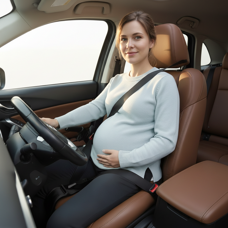 Anyseat Pregnant Car Seat Belt Black for Comfort and Safety Maternity Moms Belly Protection