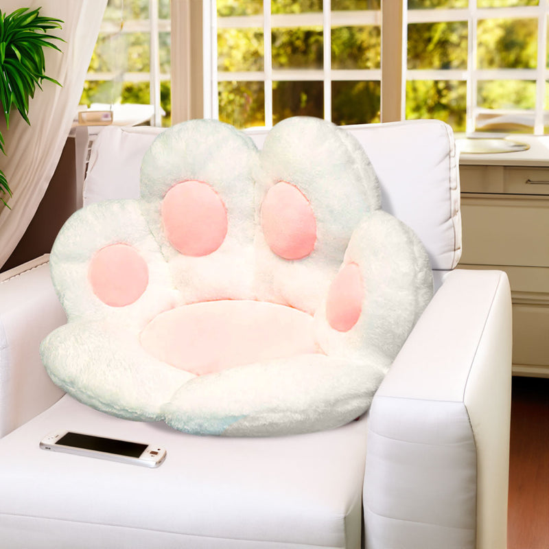 Anyseat Seat Cushion White Paw Shape Warm Lazy Sofa Decorative Pillow Backseat Plush Mat Home Decor