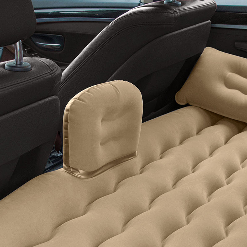 Anypack 2X Beige Ripple Inflatable Car Mattress Portable Camping Air Bed Travel Sleeping Kit Essentials