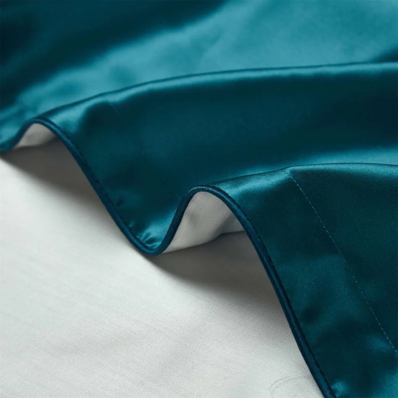 ANYHOUZ Teal Pure Silk Pillowcase 50x75cm Soft Smooth Luxury Bedding