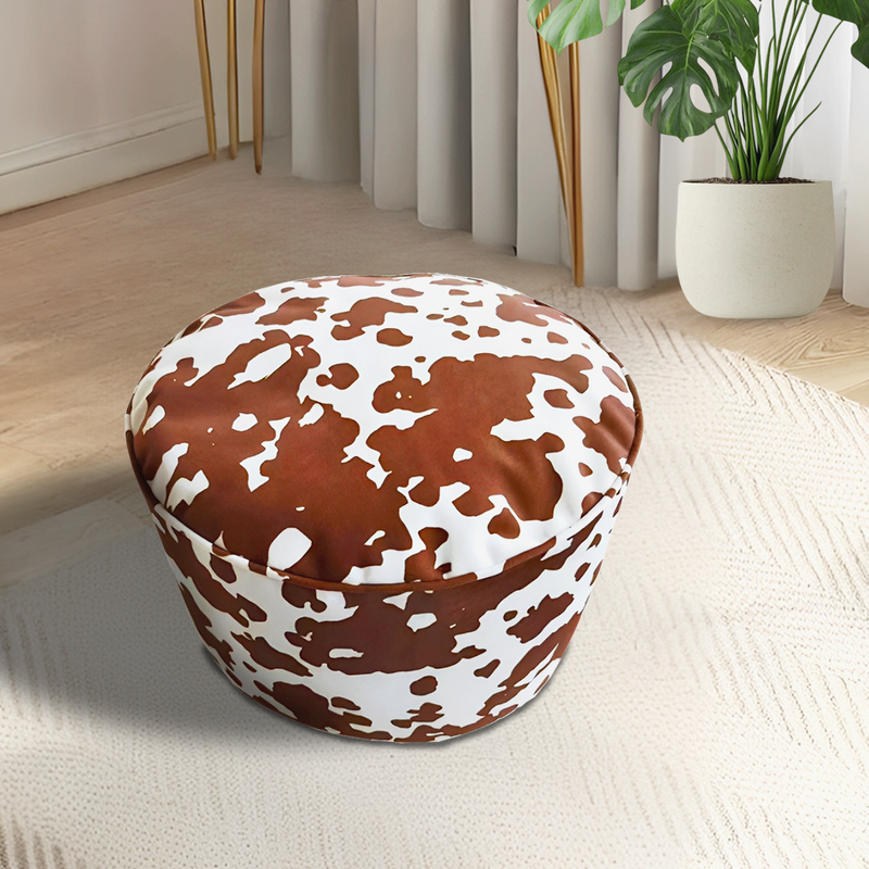 Anypillow 2PC 48x35cm Round Soft Pouffe Seat Cushion Elegant Home Accent Decor Stylish Footstool