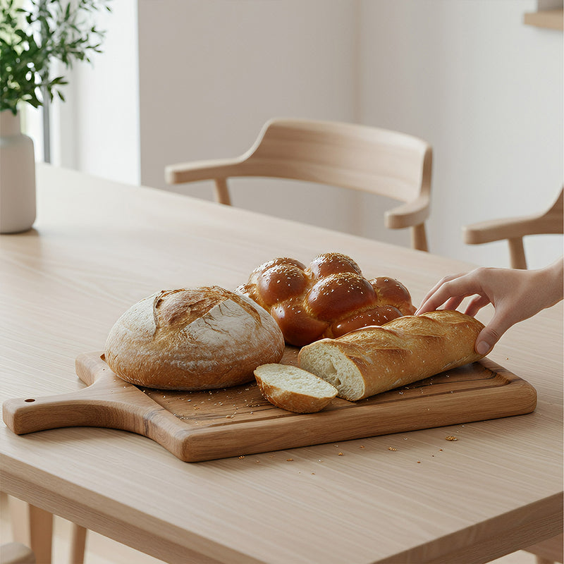Anygleam Natural Wood Square Wood Cutting Board Food Kitchen Tableware