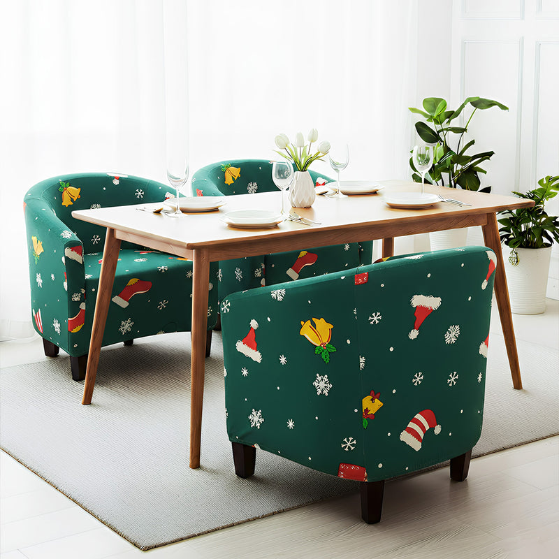 Anyseat Chair Cover Green Christmas Design Dust Proof Tub Slipcover Home Decor