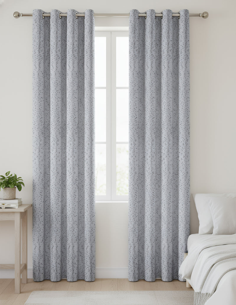 Anydrape Grey Luxury Retro Curtains – Modern Textured Drapes for Living Room, Bedroom & Dining Decor
