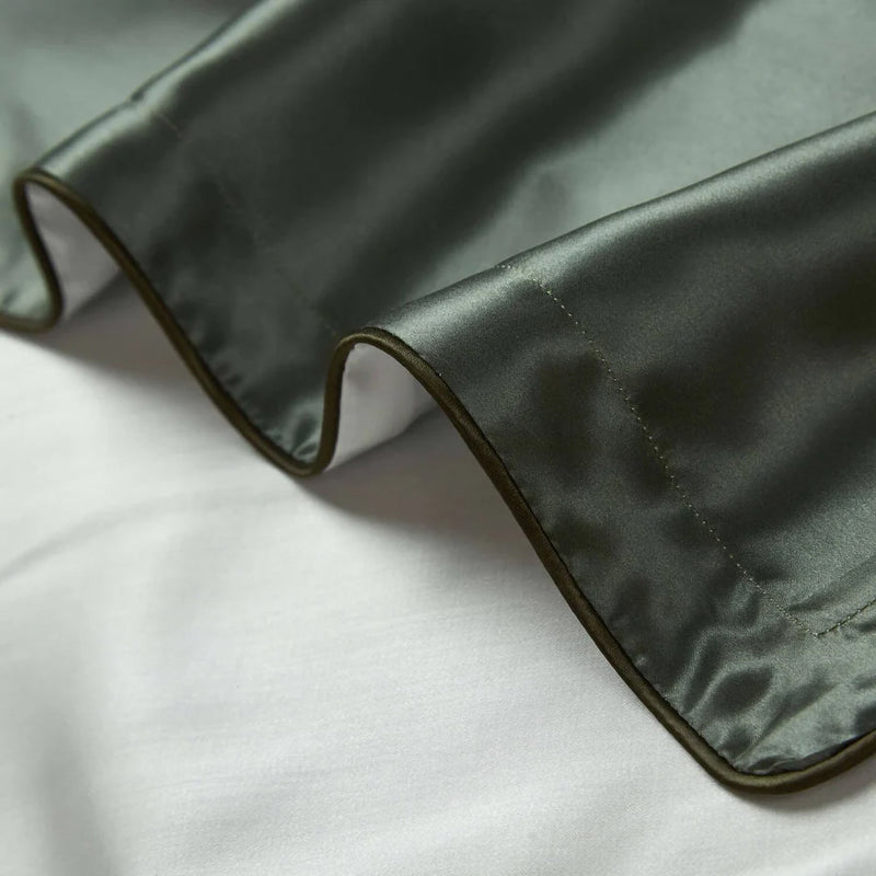 ANYHOUZ Pillowcase 51x66cm Green Pure Real Silk For Comfortable And Relaxing Home Bed