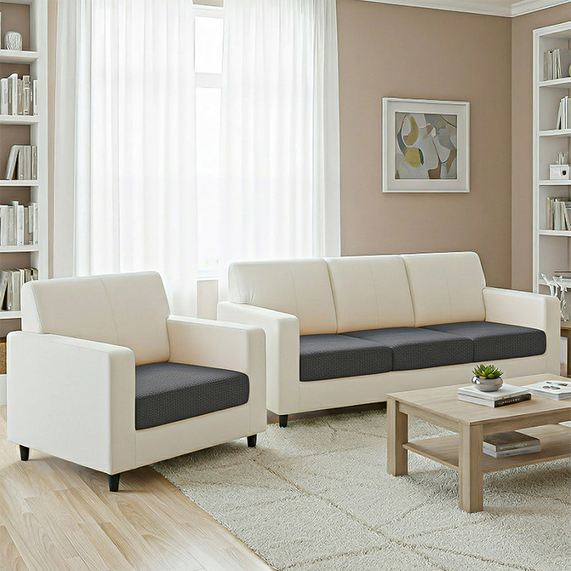 Anyhouz Sofa Cover Dark Gray Polyester Thick Stretchable Cushion For Living Room 1Pc Back Cushion