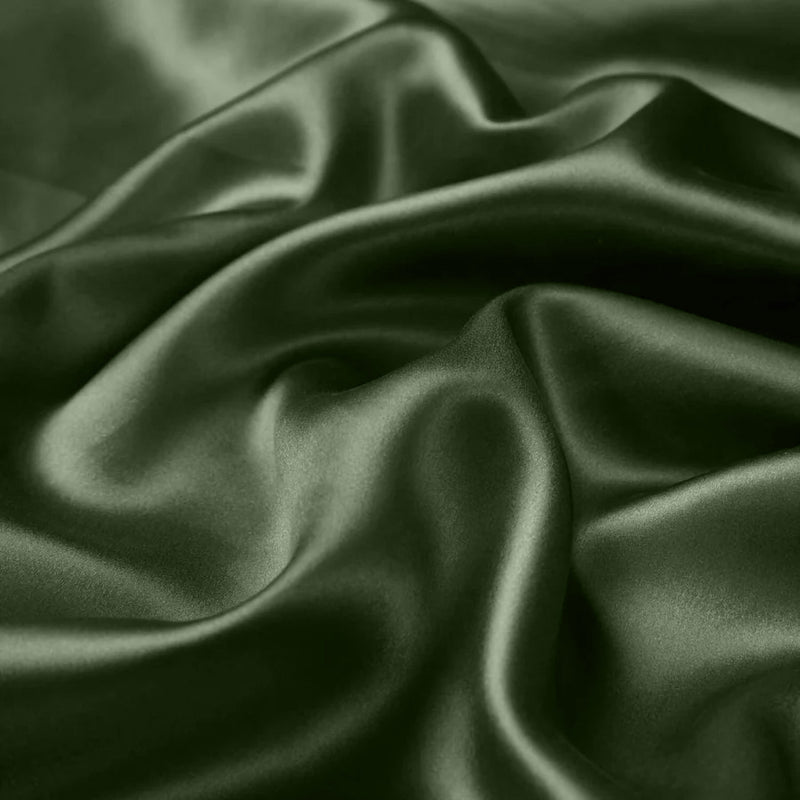 ANYHOUZ Green Mulberry Silk Pillowcase 50x90cm Soft Smooth Luxury Bedding