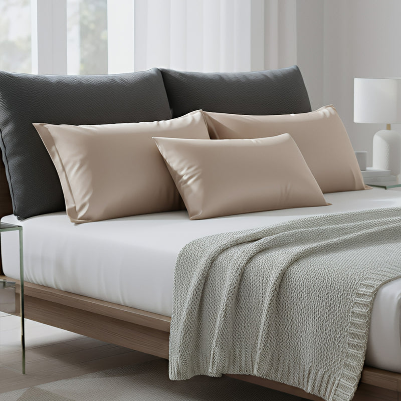 Anypillow Pillowcase 50x90cm Coffee Natural Mulberry Silk For Comfortable And Relaxing Home Bed
