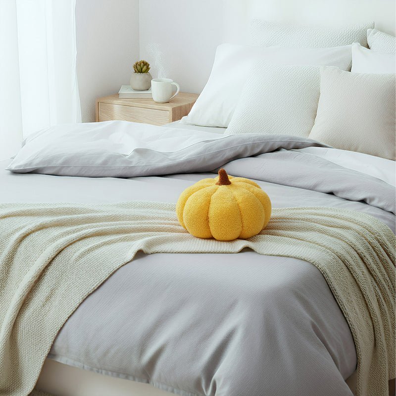 Anypillow Yellow Lamb Fleece Pumpkin Plush Throw Pillow 20cm
