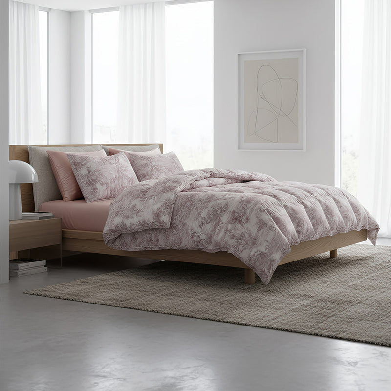 ANYHOUZ Duvet Cover Rose Gold Cloudy Fluffy Puffer Bed Comforter 20x240cm