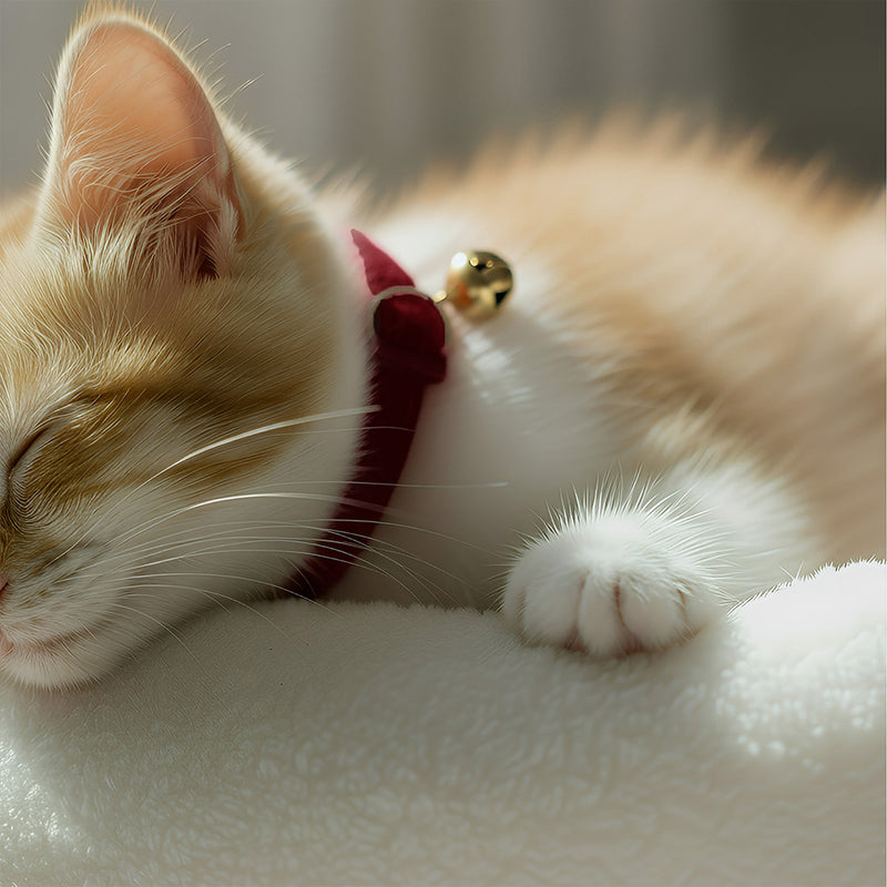 ANYWAGS Cat Collar Cherry Red Bow Small with Safety Buckle, Bell, and Durable Strap Stylish and Comfortable Pet Accessor