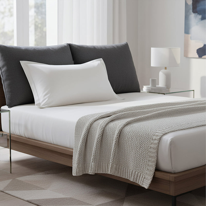 Anypillow Pillowcase 51x66cm White Pure Real Silk For Comfortable And Relaxing Home Bed