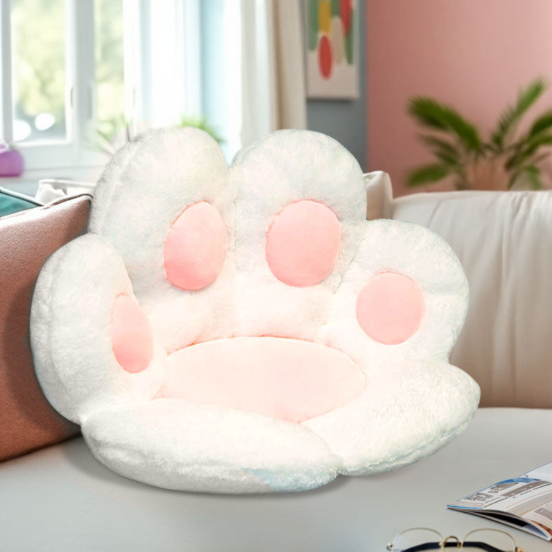 Anyseat Seat Cushion White Paw Shape Warm Lazy Sofa Decorative Pillow Backseat Plush Mat Home Decor