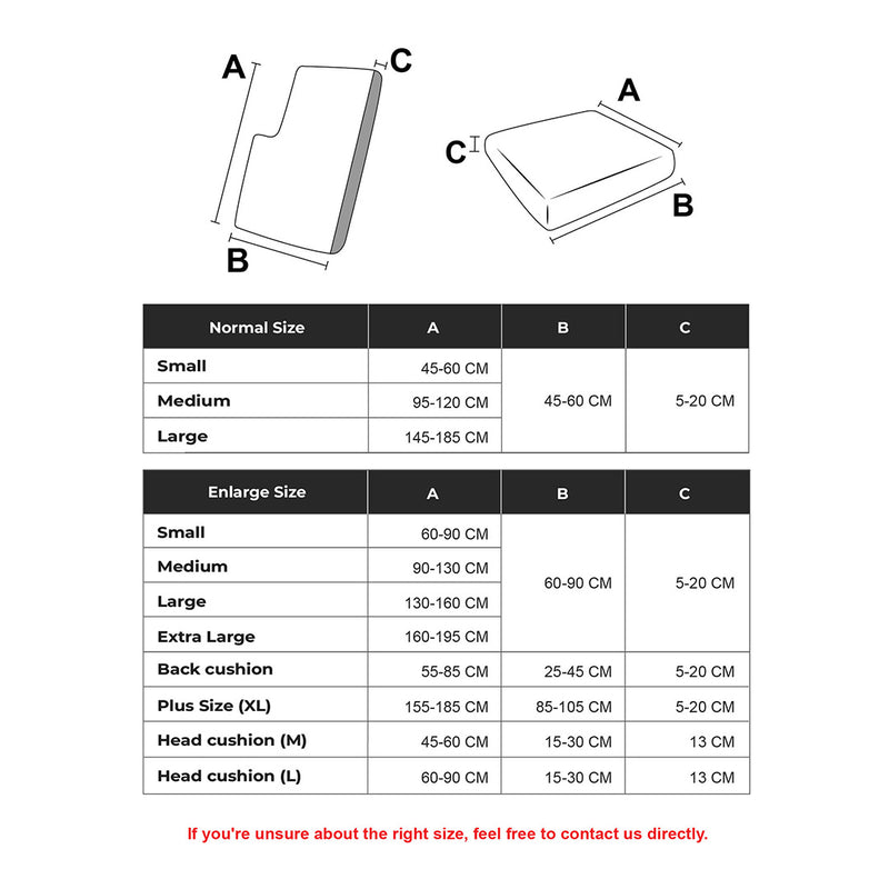 Anyhouz Sofa Cover Gray Polyester Thick Stretchable Cushion For Living Room 1Pc Back Cushion