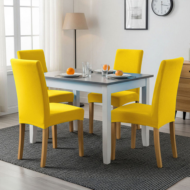 Anyseat Turmeric Velvet Dining Chair Cover – Plush Stretchable Slipcover for Kitchen & Dining Room Chairs