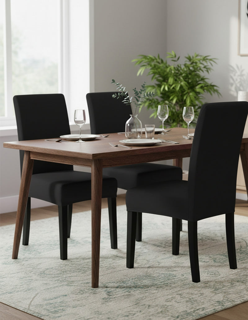 Anyseat Black Chair Cover – Waterproof Elastic Slipcover with Anti‑Dirt Protection for Dining Room, Kitchen, Wedding, Hotel, Banquet & Restaurant