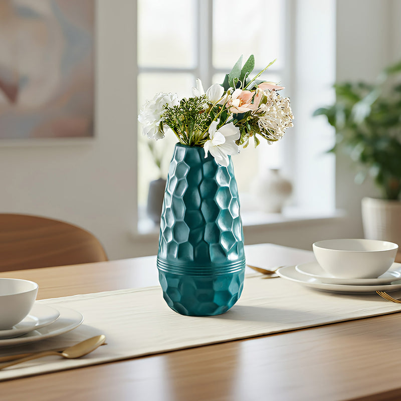 ANYDECO Flower Vase Blue Large Meteorite Nordic Style Table Decor
