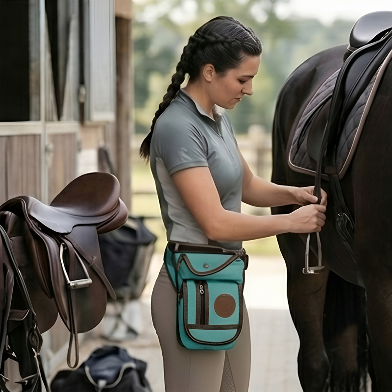 Horse Riding Green Waist Bag – Equestrian Crossbody Pouch