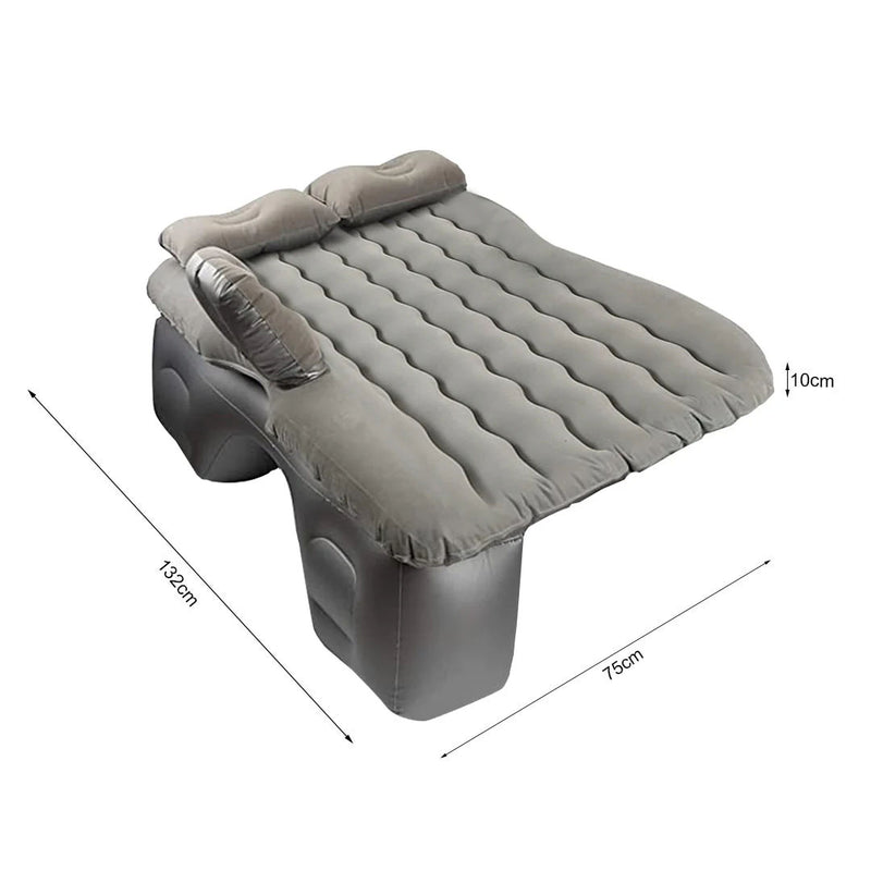 Anypack 2X  Grey Ripple Inflatable Car Mattress Portable Camping Air Bed Travel Sleeping Kit Essentials