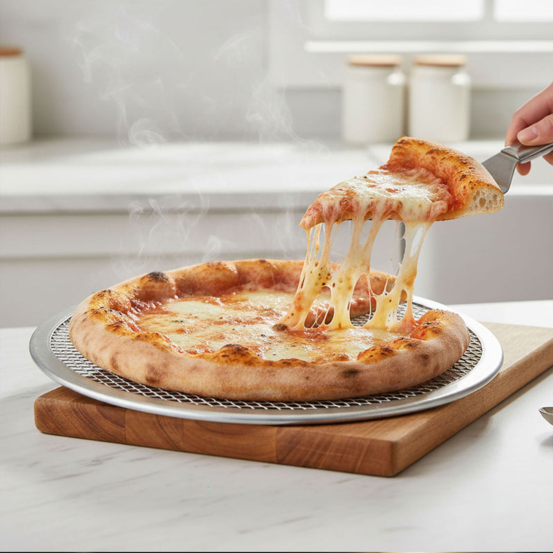 Anygleam 10-Inch Pizza Screen Aluminum Round Non-Stick Baking Mesh for Crispy Pizza
