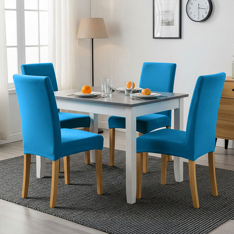 Anyseat Blue Velvet Dining Chair Cover – Plush Stretchable Slipcover for Kitchen & Dining Room Chairs